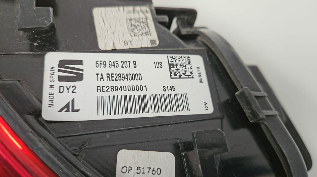 PILOTO EXTERIOR TRASERO IZQUIERDO (LED) SEAT ARONA (KJ7, KJP) AÑO 2017- - Imagen 2