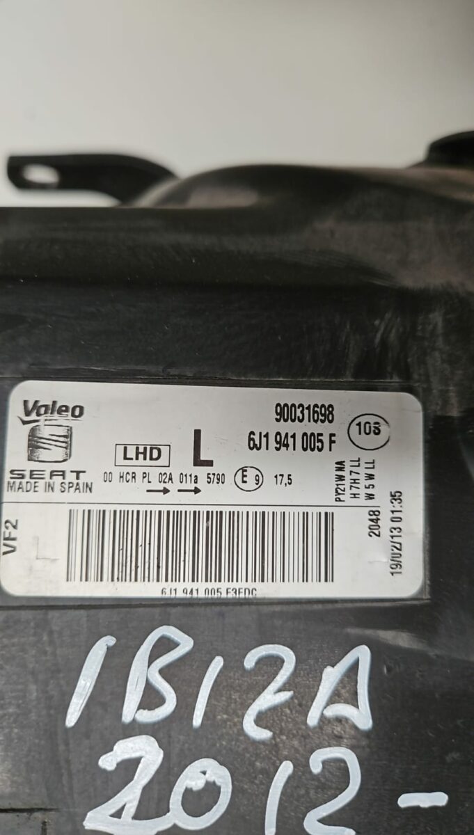 FARO DELANTERO IZQUIERDO SEAT IBIZA IV (6J5,6P1) AÑO 2012-2017 - Imagen 2