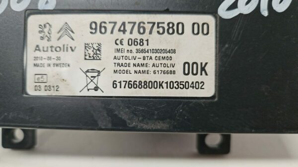 MODULO ELECTRONICO 9674767580 PEUGEOT 3008 AÑO 2010 - Imagen 2