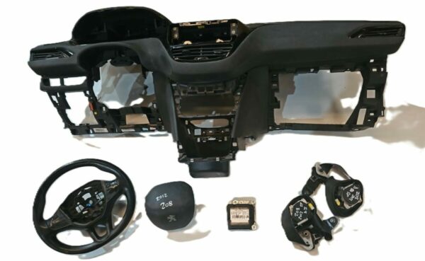 JUEGO AIRBAG COMPLETO PEUGEOT 208 AÑO 2012