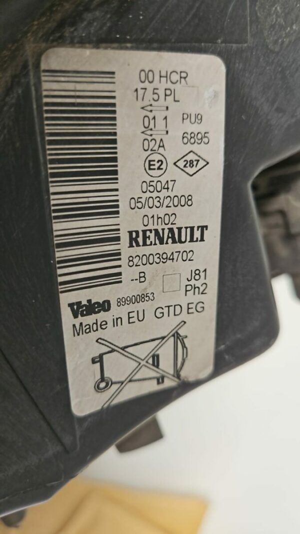 FARO DELANTERO IZQUIERDO RENAULT SPACE AÑO 2008 - Imagen 2