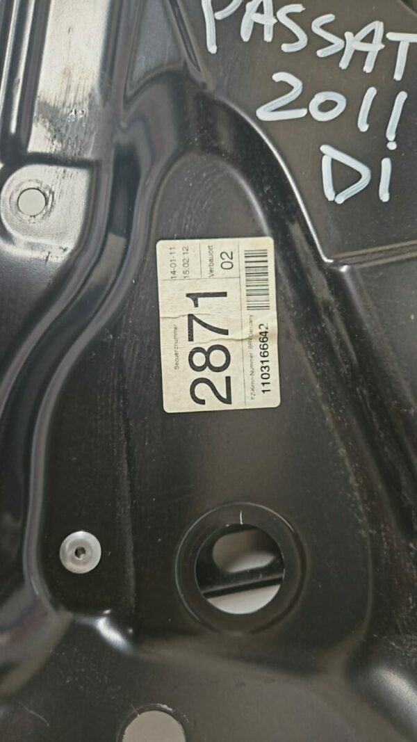 ELEVALUNAS DELANTERA IZQUIERDA 4 PUERTAS VOLKSWAGEN PASSAT AÑO 2011 - Imagen 3