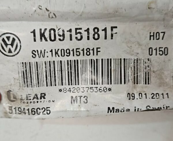 CABLE NEGATIVO DE TIERRA (BATERIA) VOLKSWAGEN PASSAT AÑO 2011 - Imagen 2