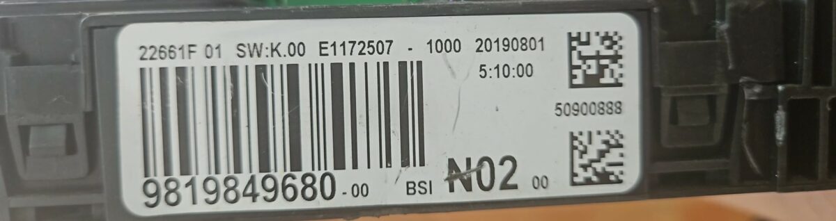 CAJA RELES FUSIBLES (BSI) 1.5 HDI CITROEN C-ELYSEE AÑO 2019 - Imagen 3