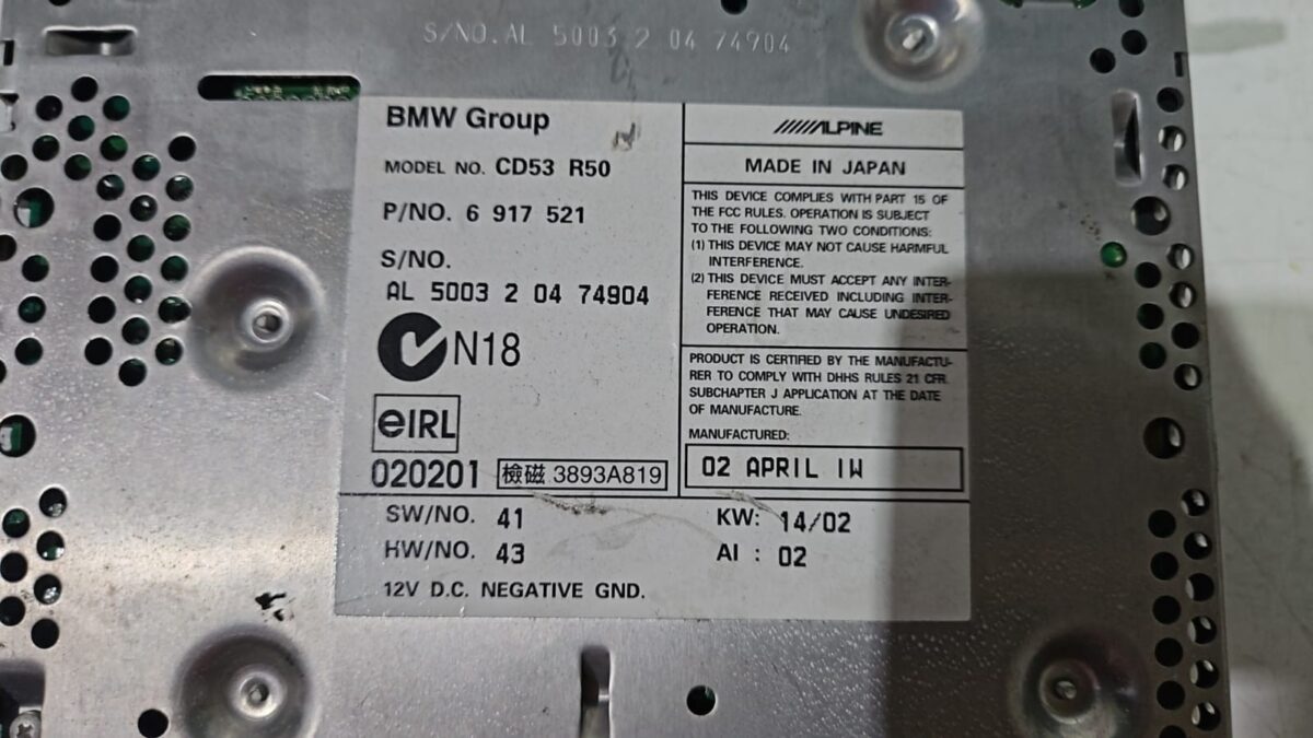 RADIO MINI ONE-COOPER (R50, R53, R52 DESCAPOTABLE) AÑO 01-06 - Imagen 6
